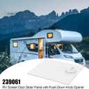 239061 Rv Screen Door Slide Panel, Rv Screen Door Parts, with Push Down Knob Opener,for Right Handed Doors (Clear)