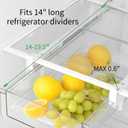 vacane Upgraded Refrigerator Drawers Organizer - Pull Out Fridge Bins with Handle, Extra-Long 19.5" Stretchable and Deep Storage