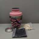 M MEILINXU Urn for Ashes for Woman & Male, Cremation Urns for Human Ashes Adult Female or Man, Burial Urns with Butterflies, Decorative Urn for Funeral, Purple Butterfly and Flowers - Large