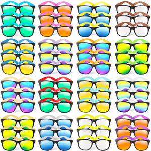 Sunglasses Bulk for Party favors, 48 Pack Neon Plastic Sunglasses with UV400 Protection, Great Gift for Birthday Supplies, Graduation, Summer Pool Beach Party favors, Goody Bag Filler for Boys Girls