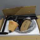 67" Industrial Floor Lamp with Wood & Black Metal Shade, Modern Standing Lamp, Rustic Farmhouse Tall Lamp for Living Room Bedroom Office, 2700K Bulb & Foot Switch Included (Black)