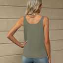 KevaMolly Basic Plain Tank Top for Women Sleeveless Shirts (L)
