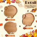 Sliner Turkey Charcuterie Board Wooden Thanksgiving Serving Platter Tray, 15 x 12 x 1 inches/ 38 x 30 x 2.5 cm