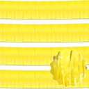 4 Pack 10 Ft Macaron Yellow Foil Fringe Garland Metallic Streamers Tinsel Banner Wall Hanging Garland Backdrop for Parade Floats, Halloween, Christmas, Thanksgiving, New Year Party Decorations