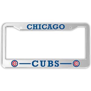 12.4x6.4 Inch License Plate Frames with 2 Holes and Screws - License Plate Frame Chicago for Car - Stainless Steel Frame for Front and Rear - American Plates Frames for All Cars - Standart Cars USA