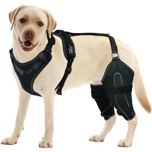 LISPOO Adjustable Leg Support with Sufficient Wrapping and Support,Dog Knee Brace for Torn ACL/CCL Hind Leg & Luxating Patella, Arthritis & Joint Pain Relief,Better Recovery-Both Leg S Size