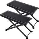 Guitar Foot Stool, 2 Pack Guitar Foot Rest, Height 4 Levels Adjustable Folding Solid Iron Guitar Foot Stand with Rubber End Caps for Classical Guitar