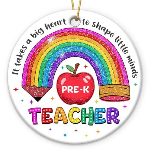 Teacher Appreciation Gifts for Women Men, Pre-K Christmas Ornaments 2025 Back to School, Thank You Presents Teacher’s Day Christmas Retirement Gifts from Students