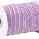 50 Yards 3/8 Inch Light Purple Velvet Ribbon Vintage Soild Thin Soft Single Face Fabric Ribbons Bulk Roll with Spool for Sewing Making Crafts Gift Wrapping Invitation Wedding Bouquets Supply