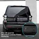 Rear License Plate Bracket Holder for 2005-2023 Land Rover LR4 LR3 LR2, 2010-2023 Range Rover Evoque Velar Discovery Series License Plate Bumper Car Tag Frame Mounting Kit