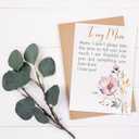 6 x Mothers Day Card for Mom from Daughter, Son – 5x7 Folded Greeting Card with Envelope & Sticker – Sweet, Heartfelt & Premium 350gsm Cardstock – Birthday, Christmas, Thanksgiving, Valentines Gift for Mom