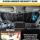 Trumgeta Custom Fit Windshield Sun Shade Fit for Toyota Tacoma 2024 2025 2026, Complete Light & UV Blocking Foldable Sunshade 4th Gen Tacoma Accessories
