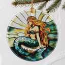 2 x Enchanting Mermaid Christmas Ornaments: Christmas Tree Ornaments & Holiday Decor  Perfect Holiday Presents & Gift Ideas for Friends, Coworker, Family, Mermaid Lover, and Ocean Lover