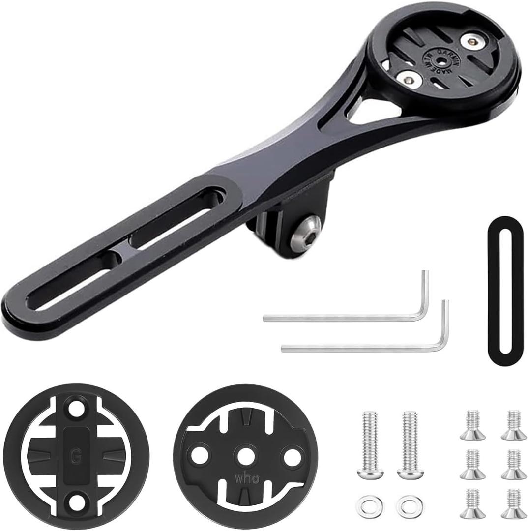 Bike Aero Integrated Handlebar Out Front Combo Mount, Integrated Handlebar System Bicycle Computer Mount Compatible with Garmin, Wahoo, Go Pro