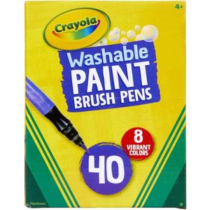 Crayola Washable Paint Brush Pens, Multicolor (8 Assorted Colors), Medium, Plastic