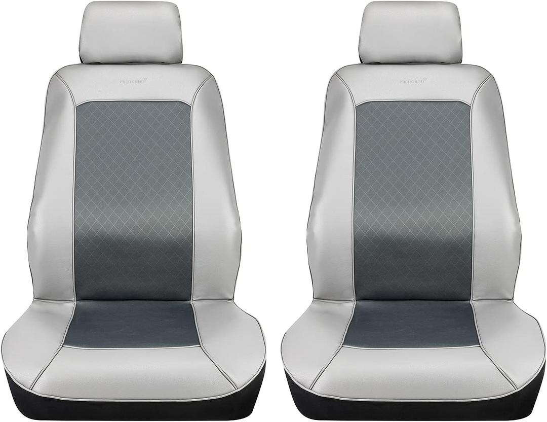 Pilot Automotive Slate Gray Seat Cover Pair with Microban (MIC-053) 