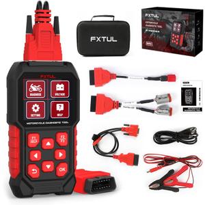 Motorcycle Diagnostic Tool,Motorcycle Scan Tool,Motorcycle Code Reader,M4 Motorcycle Diagnostic Measurement Tool with AFV Reset,Idle Speed Adjustment,ABS Service Procedure,Compatible for Harley-4P/6P