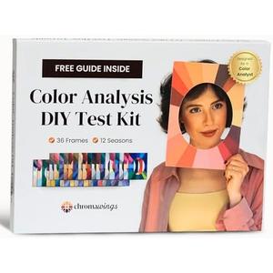 Color Analysis Kit DIY – 36 Face Frame Drapes for Seasonal Color Analysis | Includes Guide & Rating Sheet | Color Draping Kit for Women, Makeup & Fashion Enthusiasts | Chromawings