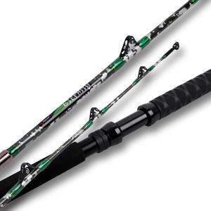 Fiblink 2-Piece Trolling Fishing Rod, Saltwater Roller Rod, Portable Big Game Rod, 7' / 80-120lbs / 2pc