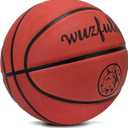 Wuzfully Kids Basketball Size 3(22") for Toddler boy and Girls, Youth Basketball Size 5(27.5") for Indoor Outdoor Pool Play Games (Brown)