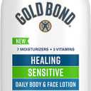 Gold Bond Healing Sensitive Daily Body & Face Lotion for Dry, Sensitive Skin, 13 oz.