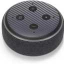 Skinit Decal Audio Skin Compatible with Amazon Echo Dot 3 - Officially Licensed Silver Carbon Fiber Specialty Texture Material Design