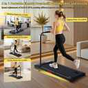 Walking Pad with Handle Bar, 2026 Upgrade Compact Portable Small Treadmill with Handles for Home Office Small, 3.0HP Electric Under Desk Mini Walking Pad Treadmill with Incline, 0.6-7.6MPH, 350LBS