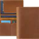 Jack&Chris Leather Passport Holder, Handmade Passport cover, Travel Wallet Cover Case for Men and Women, Leather Travel Documents Organizer Protector, JC107 (Brown)