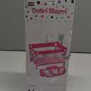 BABESIDE 7PCS Baby Doll Crib for 18'' Dolls, Baby Doll Bed with Storage Bag and Feeding Care Accessories Set , Doll Crib Doll Furniture for Girls Age 3+,Pretend Play Toy Gift for Kids Age 3+