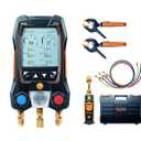 testo 550s AC Manifold Gauge Set  Manifold Gauges Hvac and Refrigeration  Incl. 2x testo 115i Pipe Clamp Thermometer, 1x testo 552i Micron Gauge and a Set of 3 Hoses  with Bluetooth