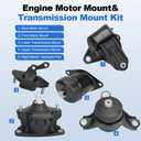 5PCS Engine Motor Transmission Mounts Set Replacement for 2009-2013 Acura TSX, 2008-2012 Honda Accord 2.4L Auto Trans Replacement for A4565, A4584, A4561, A4572, A4570