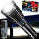Weoxi Rechargeable Flashlights 2400.000 High Lumens,Super Bright LED Flashlight for Home Emergency, Waterproof Handheld Flashlights with Pouch, 5000mAh Battery, Spotlight and Floodlight Function