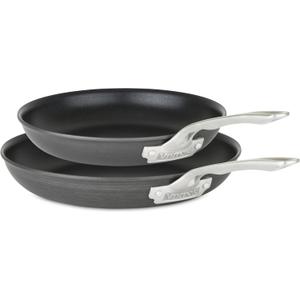 Viking Non Stick Frying Pans, 2 Piece Hard Anodized Kitchen Cookware, 10 and 12 Inch, Gray
