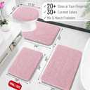 OLANLY Bathroom Rugs 36x24, Extra Soft Absorbent Chenille Bath Rugs, Rubber Backing Quick Dry, Machine Washable Bath Mats for Bathroom Floor, Tub and Shower, Home Decor Accessories, Dusty Rose
