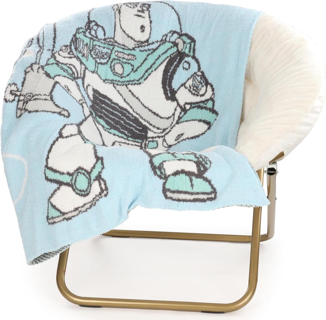 Jay Franco Kids Plush Throw Blanket  Soft & Comfy Fluffy 50x70 Inches Throw for Couch or Bed  Cozy Home Dcor for Living Room & Bedroom, Multi - Toy Story