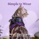Rabbitgoo Cat Harness and Leash Set for Walking Escape Proof, Adjustable Soft Kittens Vest with Reflective Strip for Cats, Comfortable Outdoor Vest, Purple, L