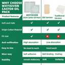 2 x Waterproof Castor Oil Patches Pack Wrap, 20 Pcs 5.9x5.9in (15x15cm) Clear Film, Self-Adhesive Organic Cotton Patch for Belly Button, Navel, Waist, Breast, Disposable for Liver Relief (No Oil Included)