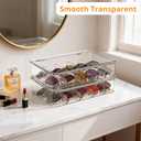 Sunglasses Organizer, Acrylic Clear Plastic Stackable Sunglasses Case with 5 Compartments,Glasses Organizer