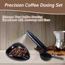 2 x 3 PCS Coffee Dosing Cup and Spray Bottle with a Spoon Kit Espresso Barista Accessories Ceramic Dosing Tray for Ground Coffee or Tea Mister Spray Bottle Reducing Static Barista Tool Set