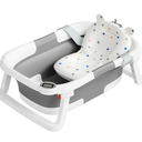 Collapsible Baby Bathtub,Baby Bath Tub with Soft Cushion & Thermometer,Baby Bathtub Newborn to Toddler 0-36 Months,Portable Travel Baby Tub