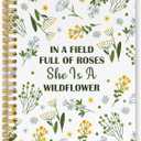 Baby Girls Nursery Spiral Notebook, Spring Plant Floral Wildflower Journaling Notebooks for Office Work School, Inspirational Christian Gift Hardcover Journals for Women, 160 Pages 5.5 x 8.3 Inch (Color02)