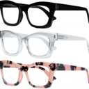 CCVOO Stylish Reading Glasses for Women, Stylish Eyeglasses, Blue Light Readers, Cheaters