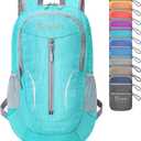 ZOMAKE 25L Ultra Lightweight Packable Backpack, Foldable Hiking Backpacks Water Resistant Small Folding Daypack for Travel(Aqua Blue)