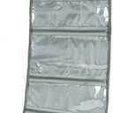 Foldable Clear Hanging Travel Toiletry Bag Cosmetic Organiser Storage (Grey)