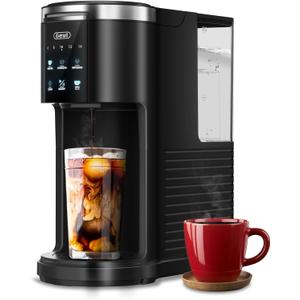 Gevi Single Serve Coffee Maker for K Cup and Ground Coffee, Pod Coffee Maker with 40oz Water Reservoir, 6 to 14 oz. Brew Sizes, Black