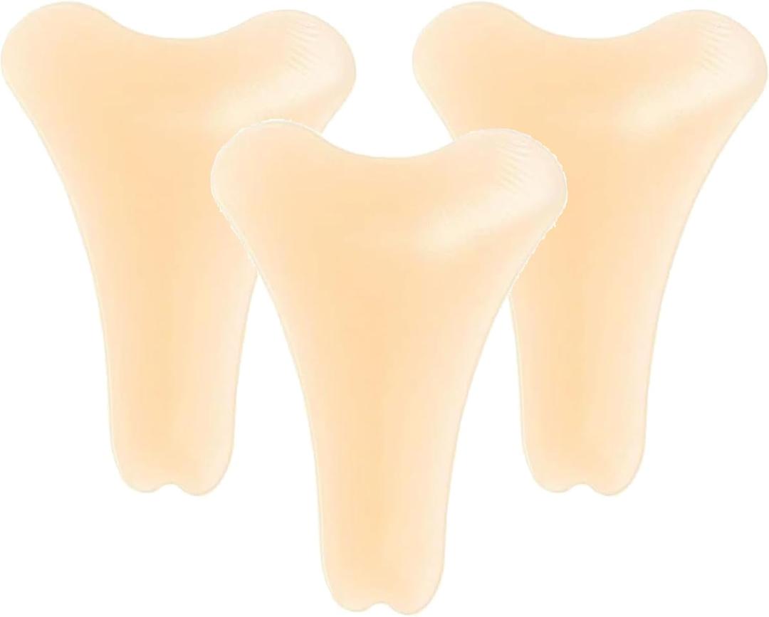 3 Pack Camel Cover Women's Seamless Silicone Underwear Liners, Anti-Chafing Invisible Pads for Leggings, small (Beige, S)