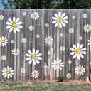 Large Flower Stencils for Painting on Wood, 13.8 Inch Spring Daisy Floral Stencil Reusable Large Flower Paint Templates for Walls DIY Crafts Fence Canvas Cake Fabric (Flower4)