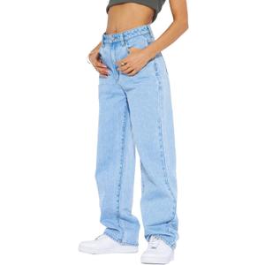 Cicy Bell Women's High Waisted Boyfriend Jeans Baggy Straight Leg Casual Denim Pants