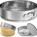 3 Pack 304 Stainless Steel Springform Pan with Removable Bottom, Nonstick Round Spring Form Cheesecake Pan 