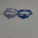 Vvinca Swim Goggles with Nose Cover, 2 Pack Wide View Diving Mask Anti-Fog UV No Leak Toddlers Swimming Goggles for Kids 3-15 (02-Blue& Purple)